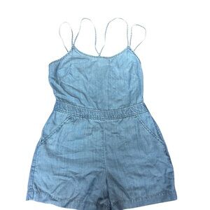 LOFT Blue Denim Romper